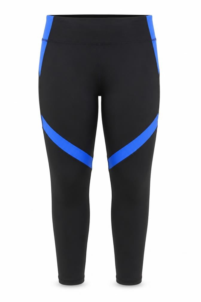 Fashion World Women's Black & Blue XL Leggings
