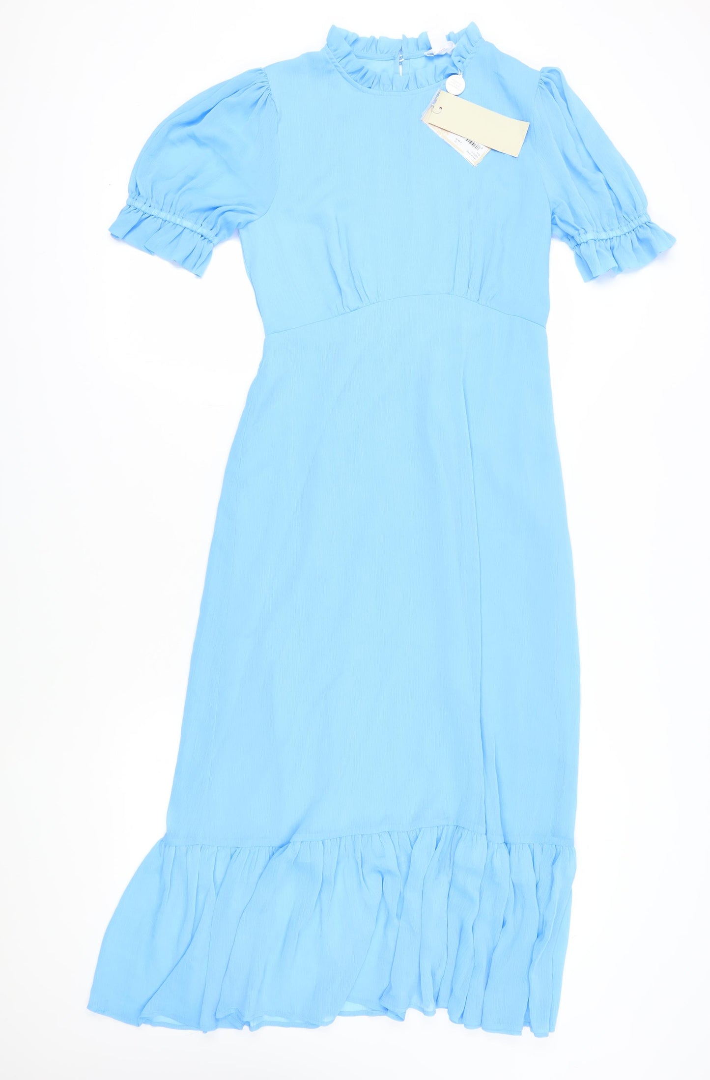 Finery Women's Blue A-Line Midi Dress Size 12