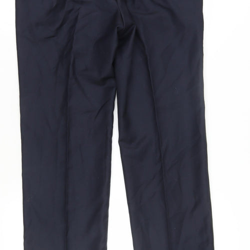 Gieves & Hawkes Men's Black Wool Dress Trousers, Size 42R