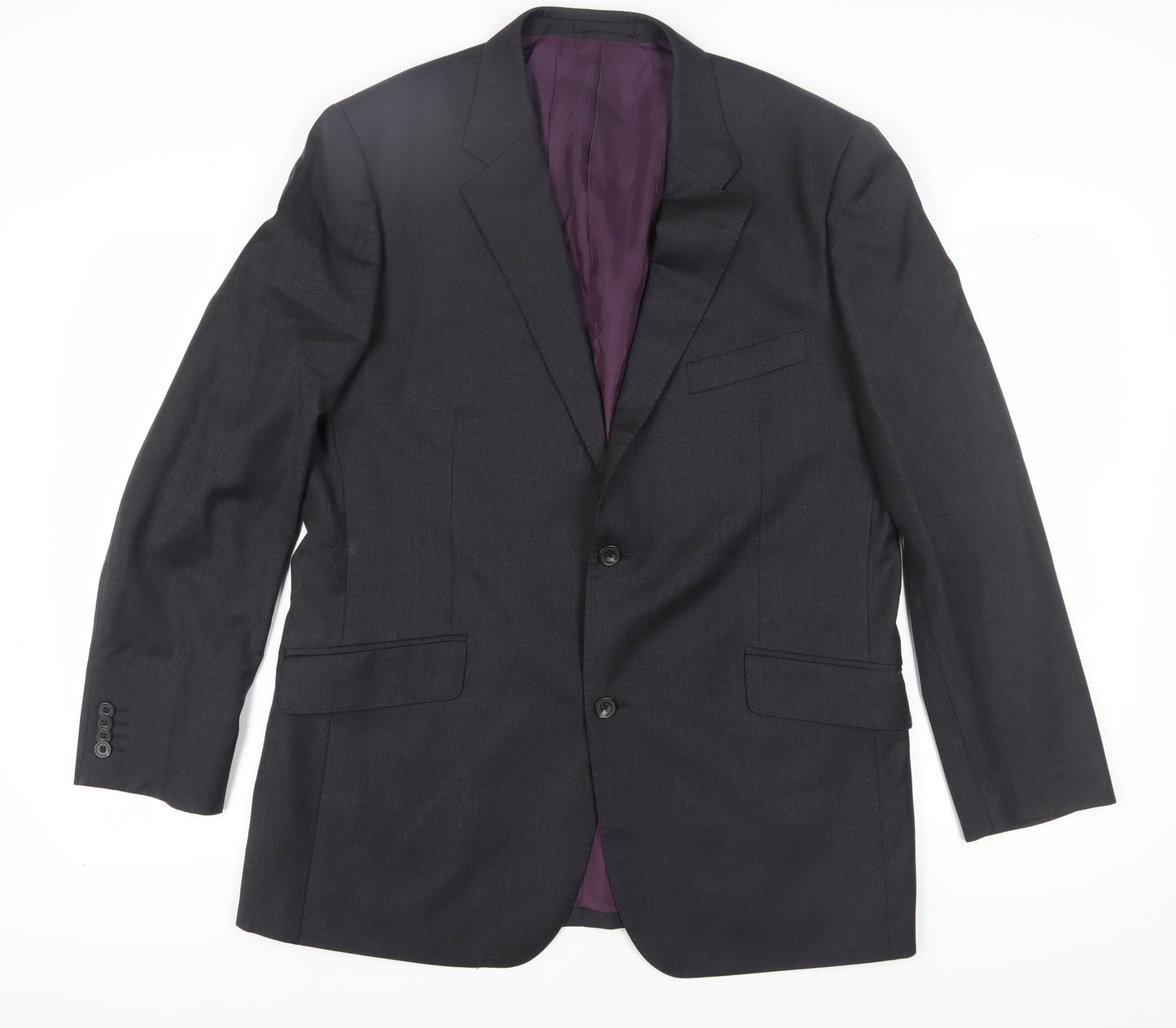 T.M. Lewin Men's Grey Wool Blazer Size 44R Formal