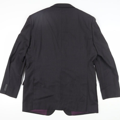 T.M. Lewin Men's Grey Wool Blazer Size 44R Formal