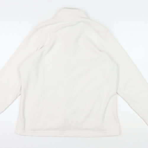 Marks and Spencer Women's White Fleece Jacket, Size 16, Winter