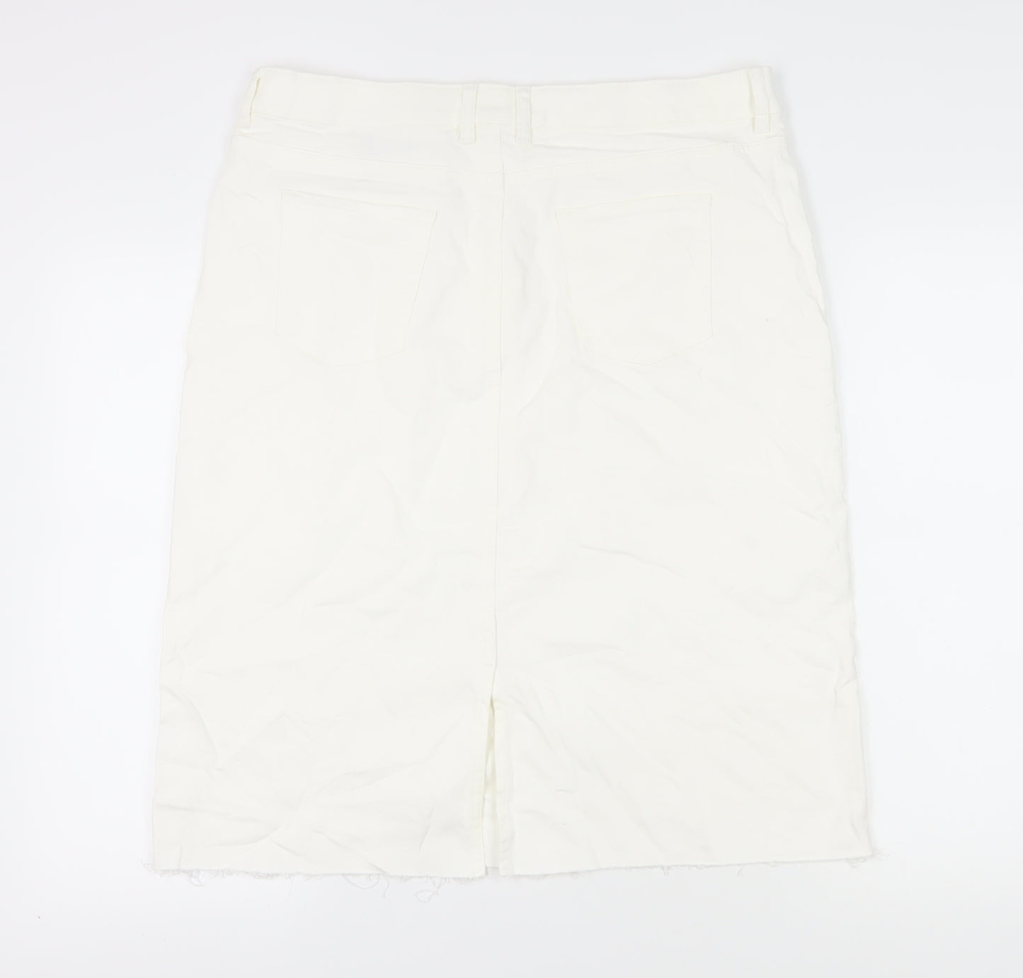 Marks and Spencer Women's White Pencil Skirt Size 18