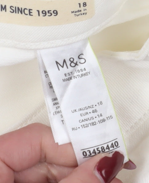Marks and Spencer Women's White Pencil Skirt Size 18