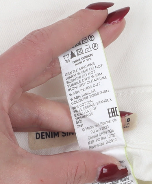 Marks and Spencer Women's White Pencil Skirt Size 18