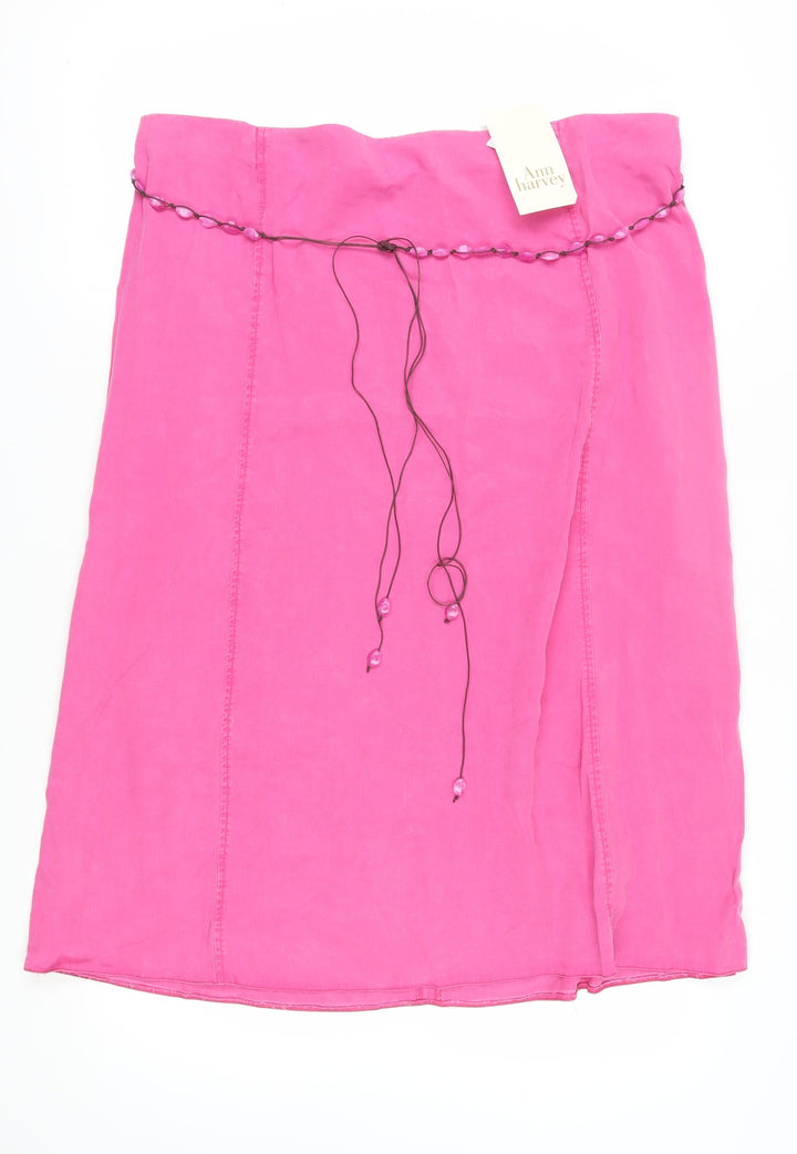 Ann Harvey Women's Pink Plus Size Beaded Skirt