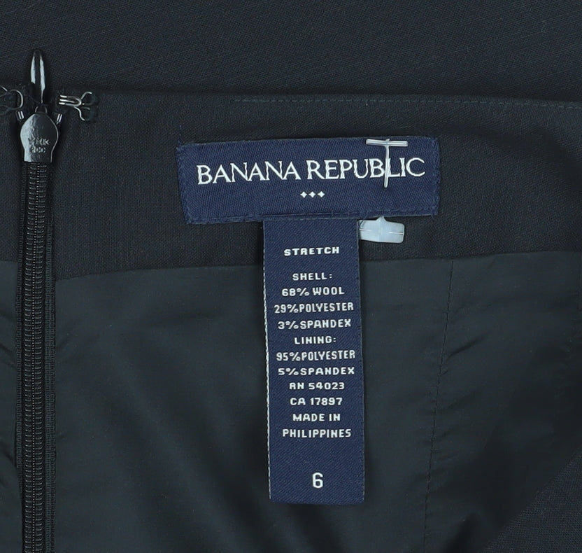 Banana Republic Women's Black Pencil Skirt, Size 6