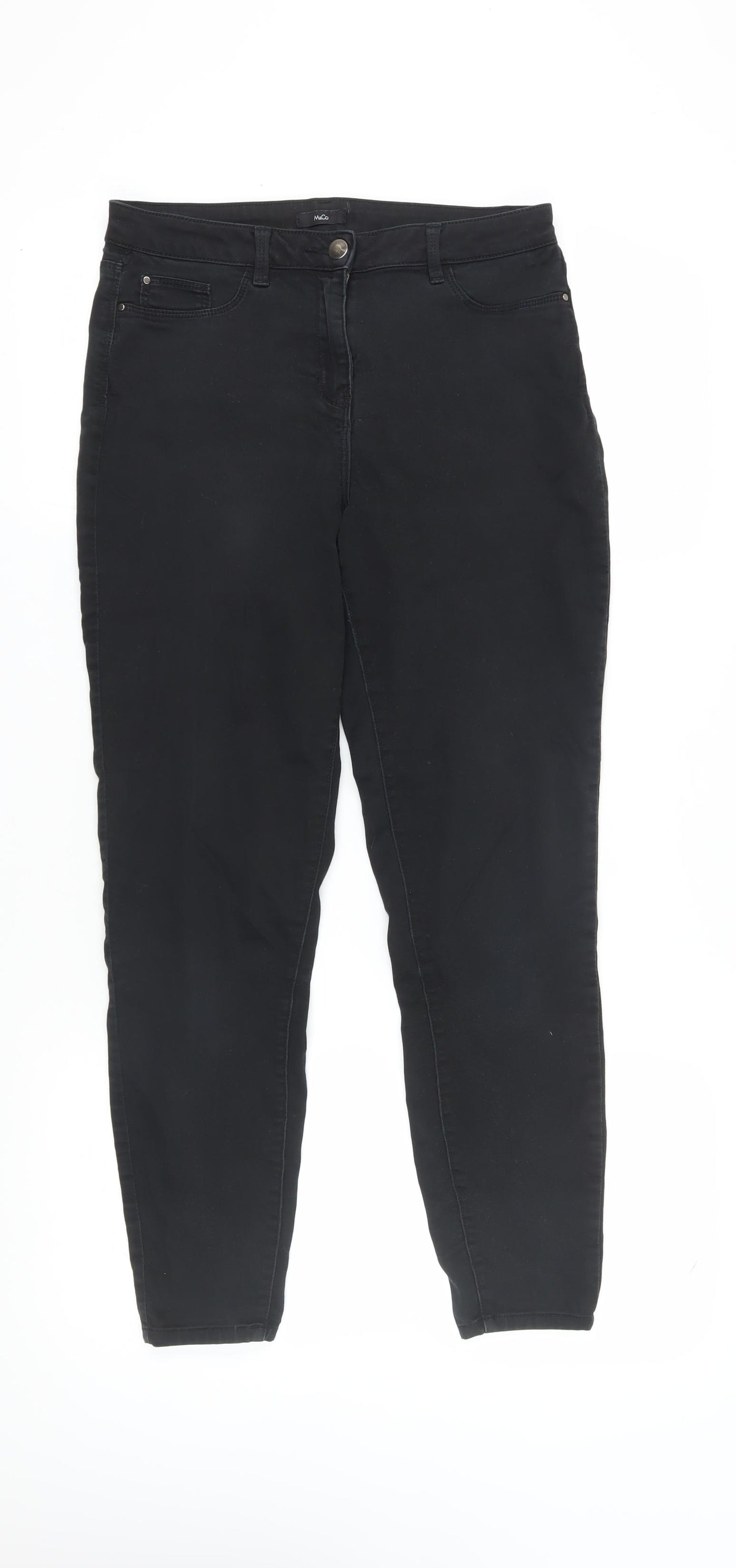 M&Co Women's Black Skinny Jeans Size 12 Slim Fit