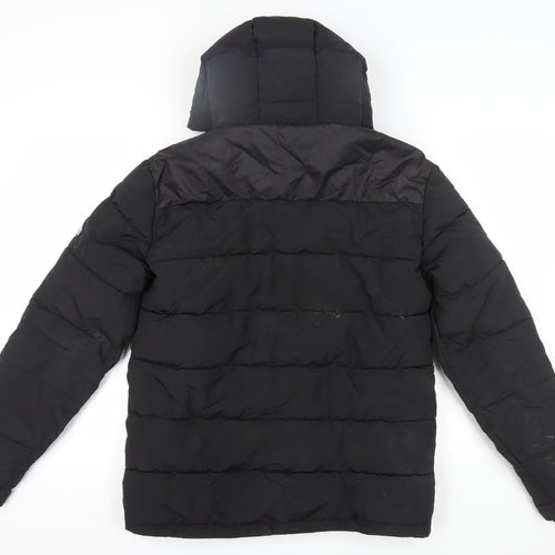 Jack & Jones Men's Black Puffer Jacket L Winter Casual
