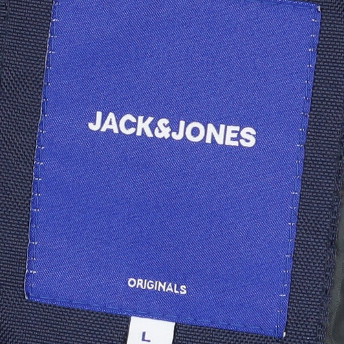 Jack & Jones Men's Black Puffer Jacket L Winter Casual