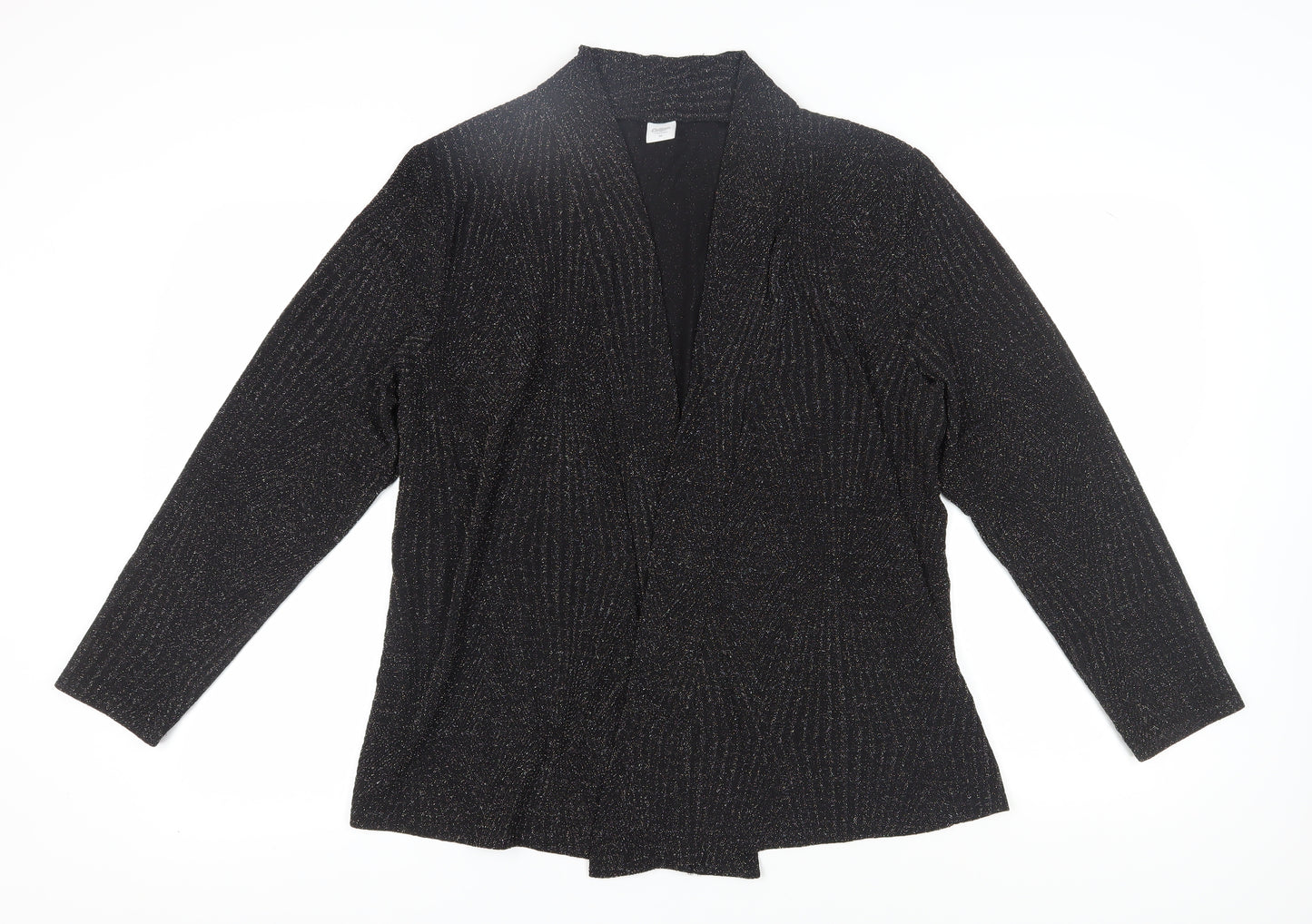 Cotton Traders Women's Black Cardigan, Size 18 - Elegant Knit
