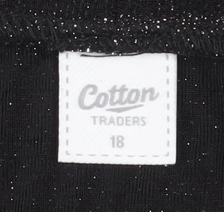 Cotton Traders Women's Black Cardigan, Size 18 - Elegant Knit