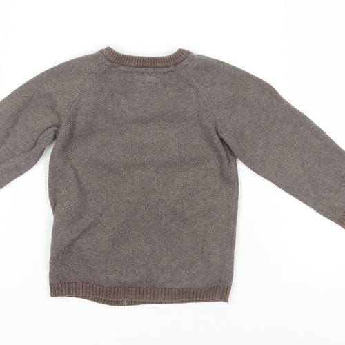 Label of Graded Goods Unisex Brown Argyle Pullover 12-18M