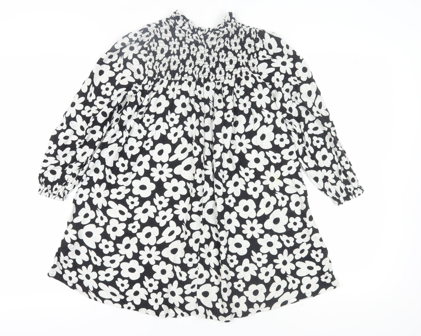 Marks and Spencer Girls' Black Floral Dress, 8-9 Years