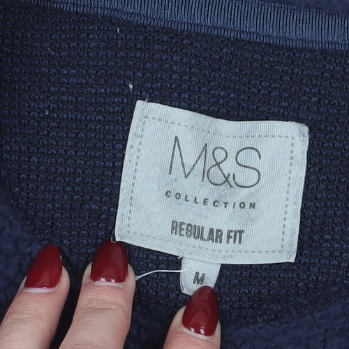 Marks and Spencer Men's Blue Bomber Jacket M