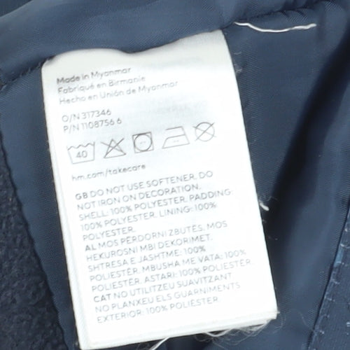 H&M Girls Multicoloured Puffer Jacket, 4 Years, Reflective