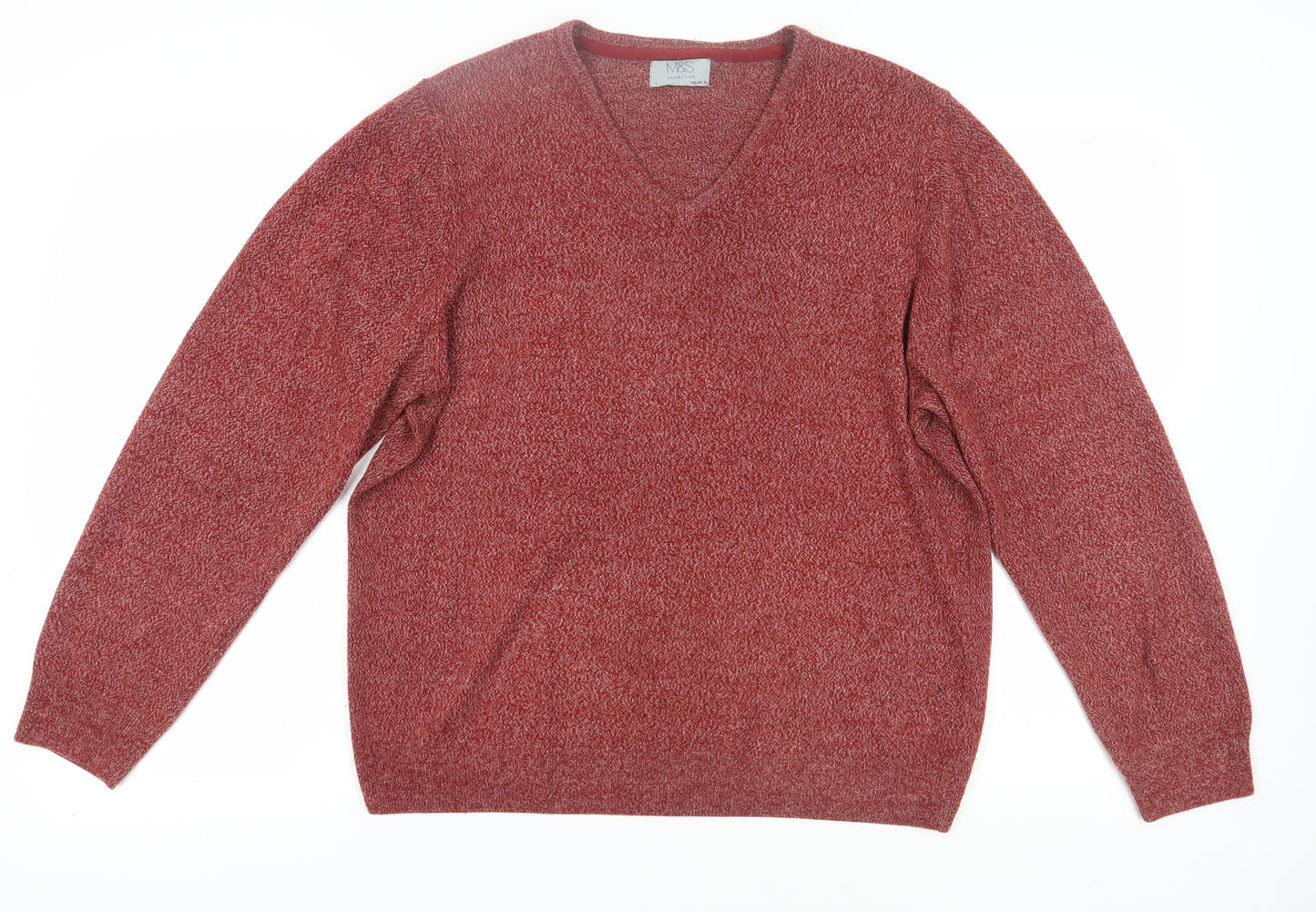 Marks and Spencer Men's Red Pullover Jumper L