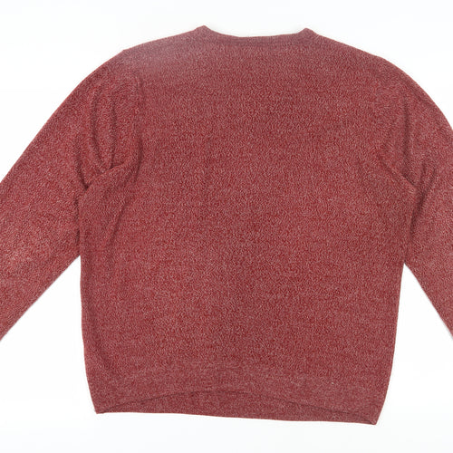 Marks and Spencer Men's Red Pullover Jumper L