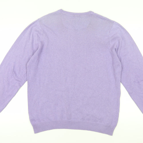 Marks and Spencer Men's Purple Crew Neck Pullover L