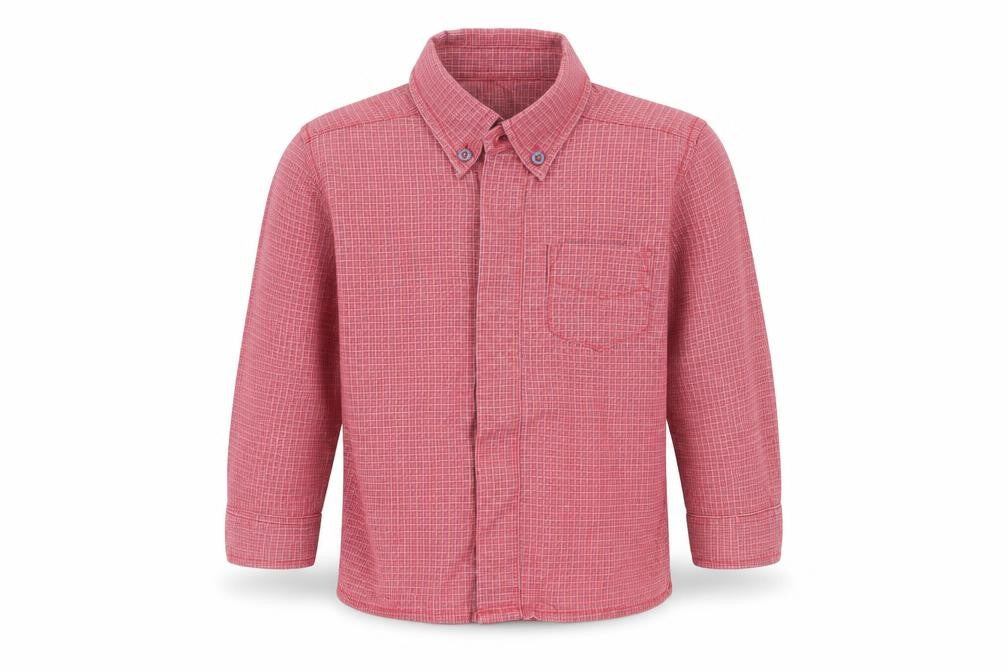 Front view of Marks & Spencer Red Check Dress Shirt 18-24 Months