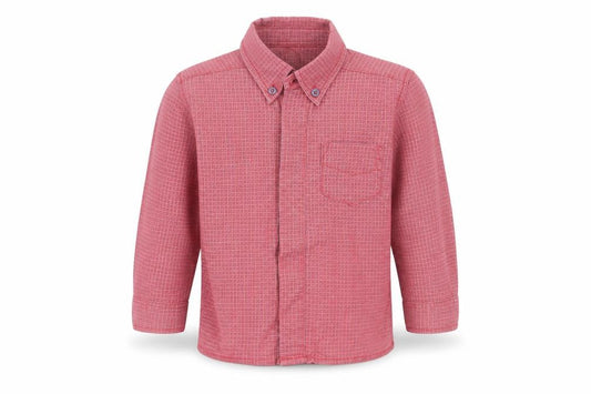 Front view of Marks & Spencer Red Check Dress Shirt 18-24 Months