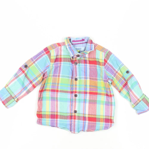 Baker by Ted Baker 12-18M Unisex Multicoloured Plaid Shirt