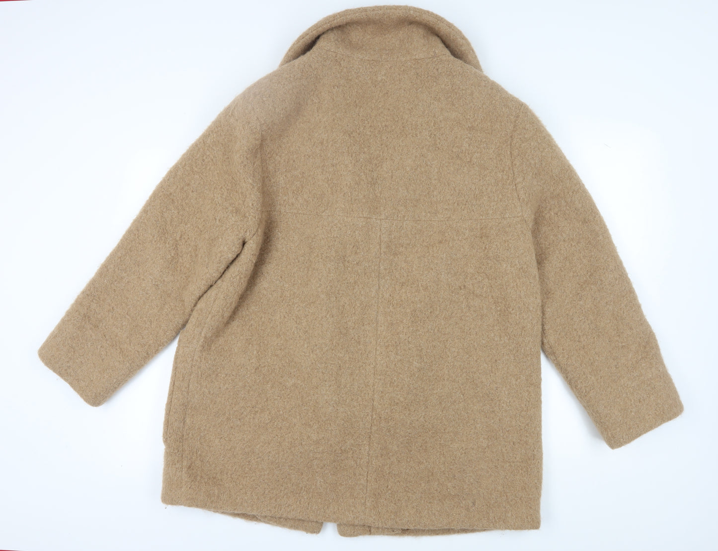 Dinomoda Women's Brown Mid-Length Overcoat Size 14