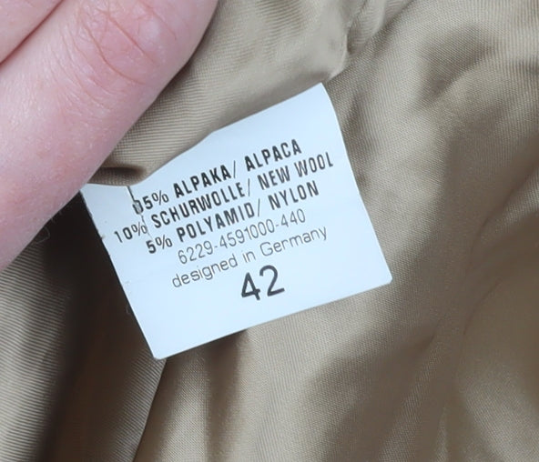 Dinomoda Women's Brown Mid-Length Overcoat Size 14