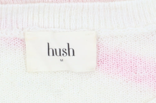 Hush Women's Ivory Striped Pullover Jumper M
