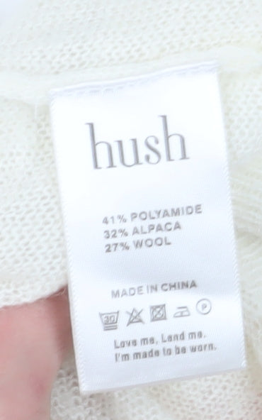 Hush Women's Ivory Striped Pullover Jumper M