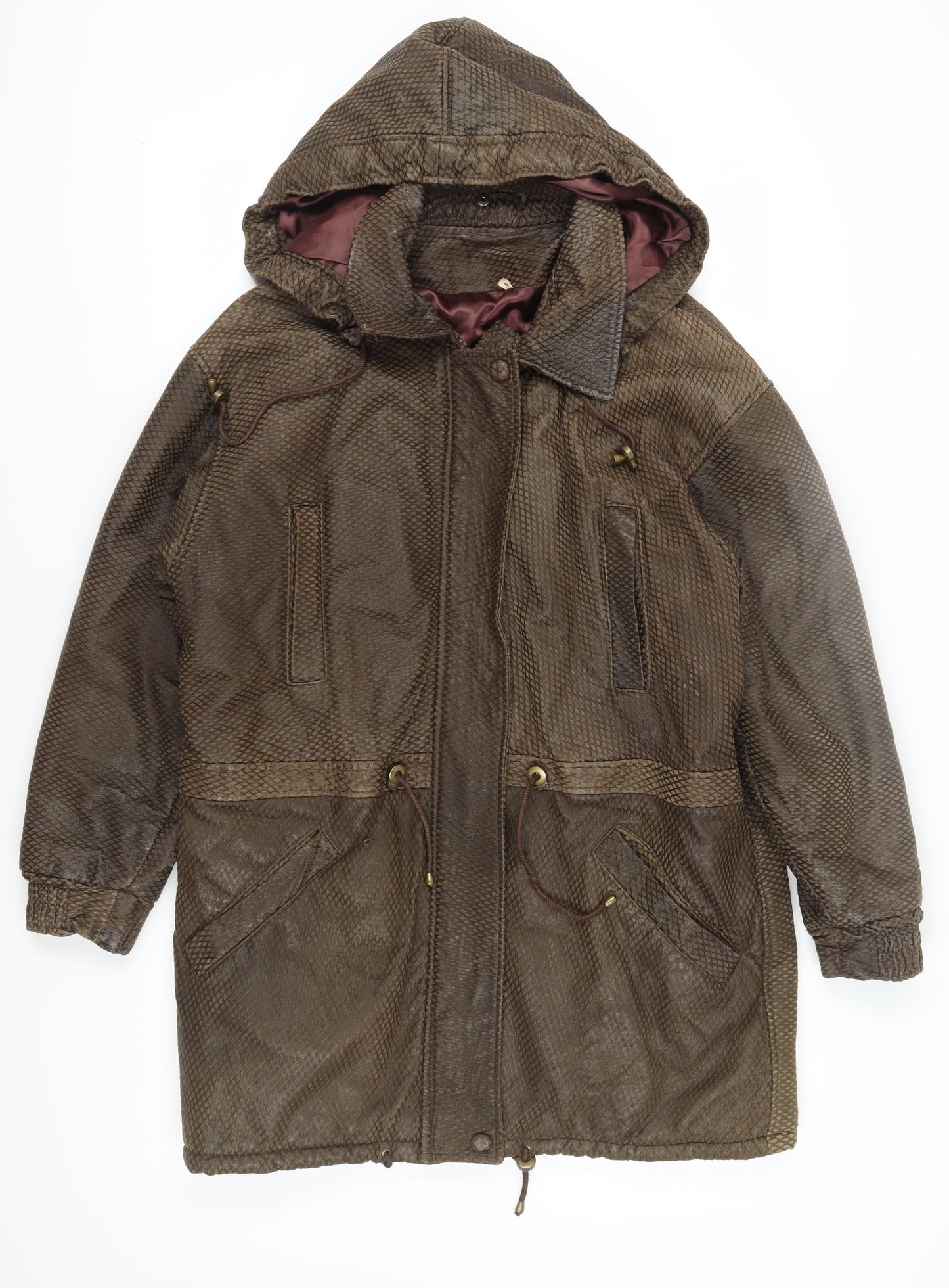 Akhtar Women's Brown Hooded Overcoat - Size S
