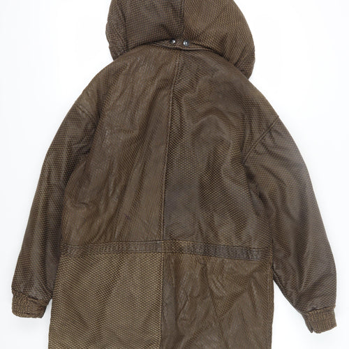 Akhtar Women's Brown Hooded Overcoat - Size S