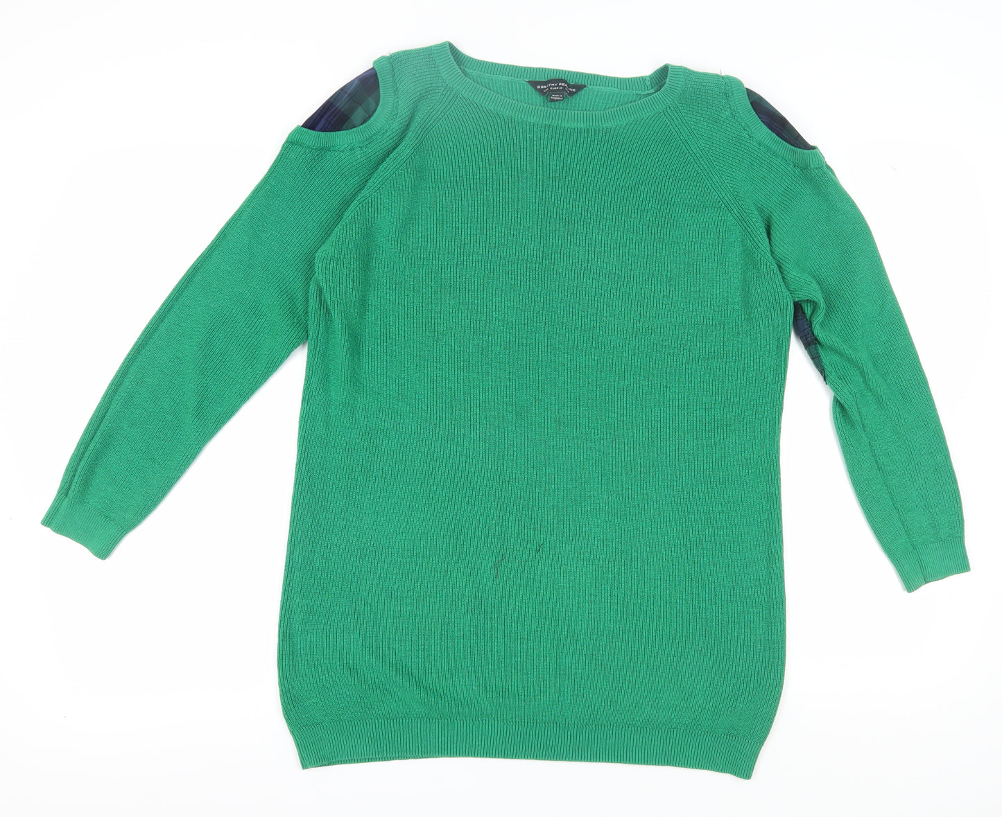 Dorothy Perkins Women's Green Cold Shoulder Jumper