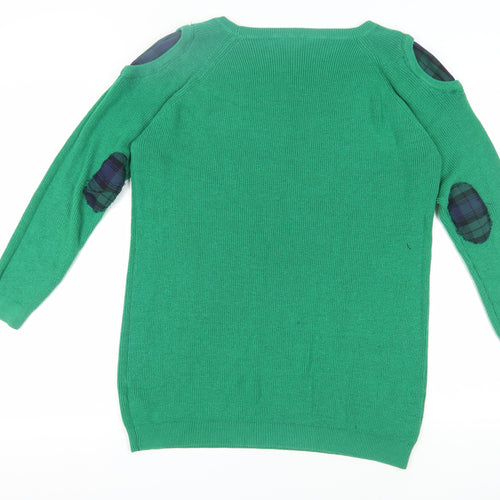Dorothy Perkins Women's Green Cold Shoulder Jumper