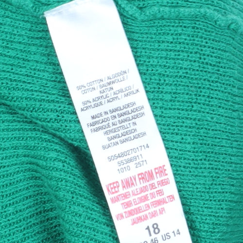 Dorothy Perkins Women's Green Cold Shoulder Jumper