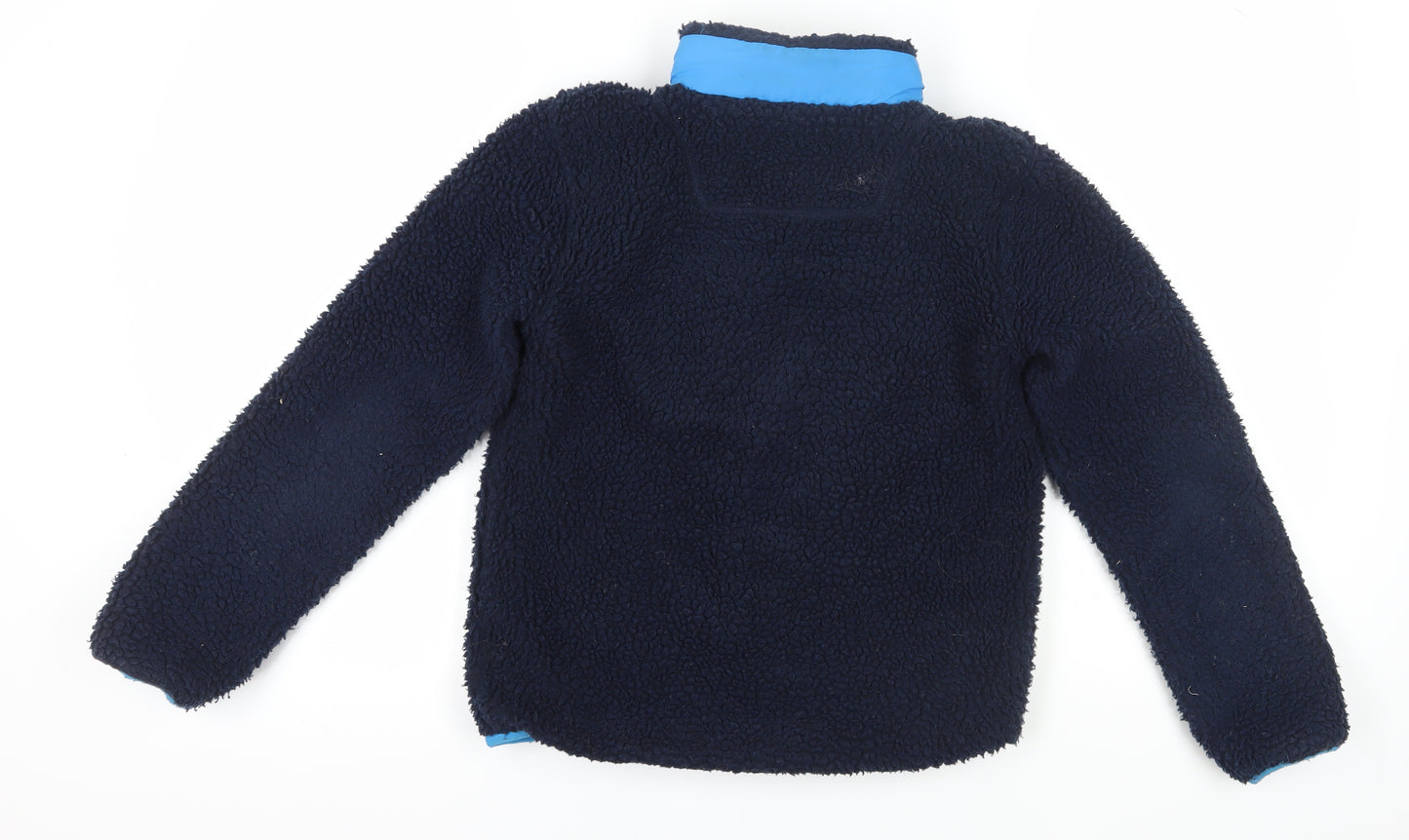 John Lewis Boys Blue Fleece Jacket, 12 Years, Colourblock Design