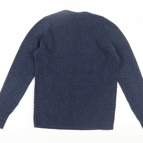 Next Boys Blue Chunky Knit Pullover Jumper - Size 15 Yrs