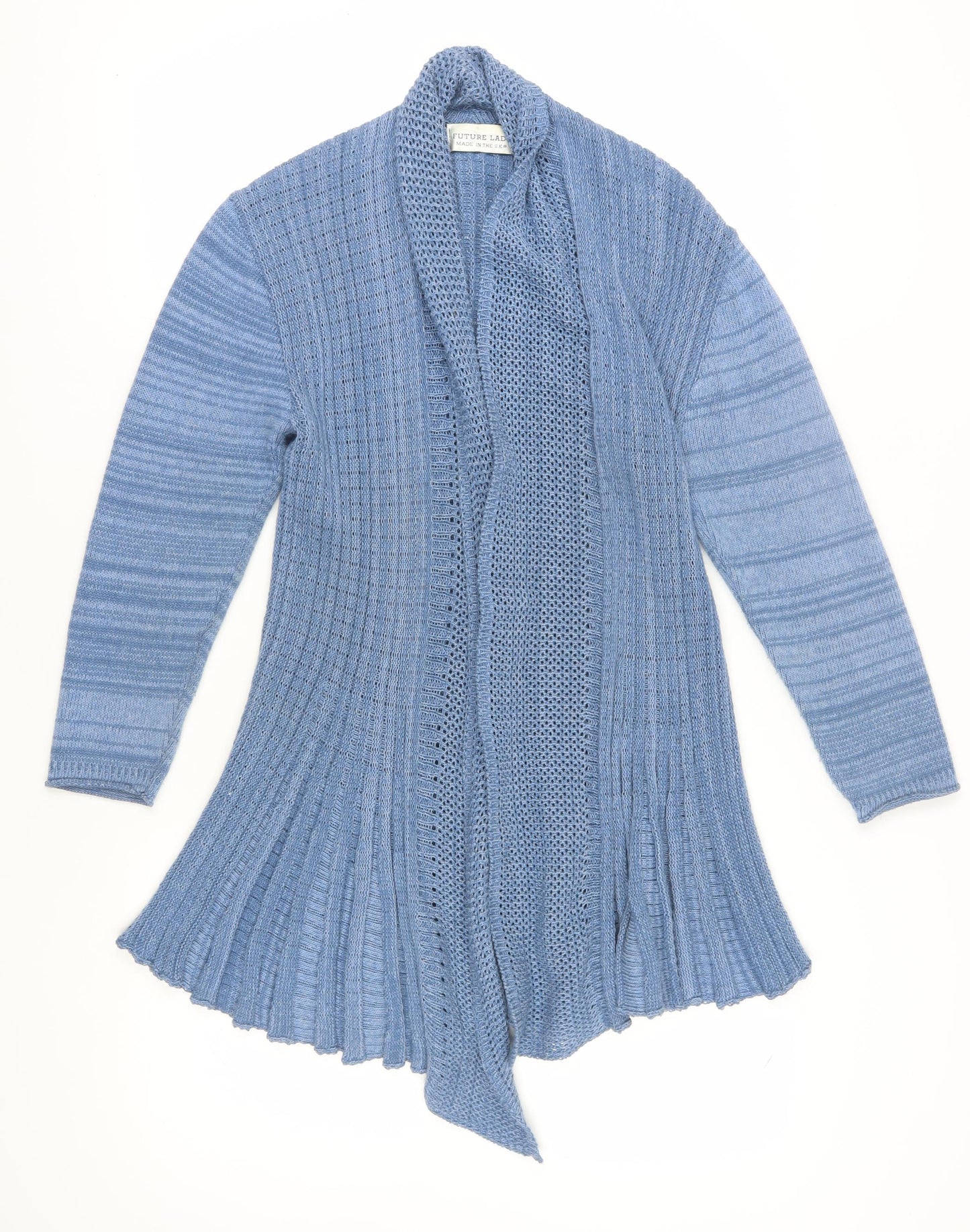 Future Lady Women's Blue Acrylic Cardigan, Sz S