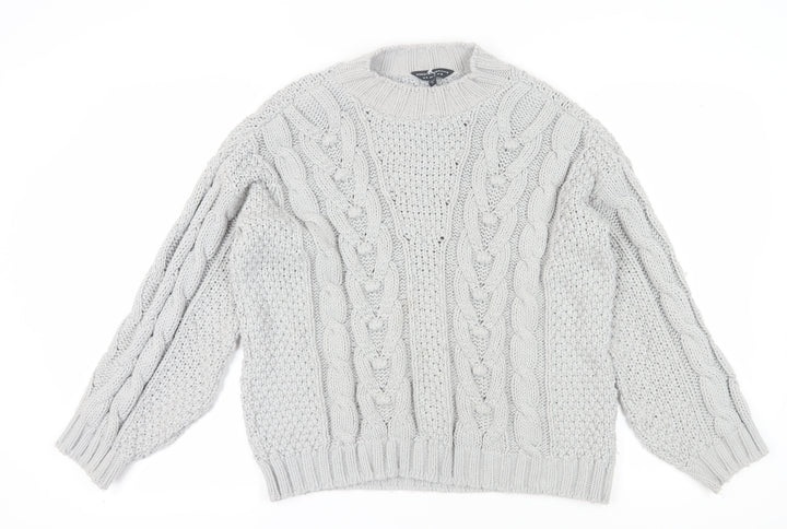 Dorothy Perkins Women's Ivory Crew Neck Jumper, Size S