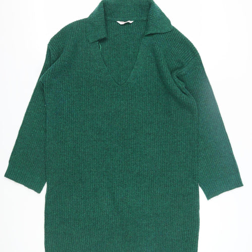 John Lewis Women’s Green Jumper Dress, M, Cosy Knit