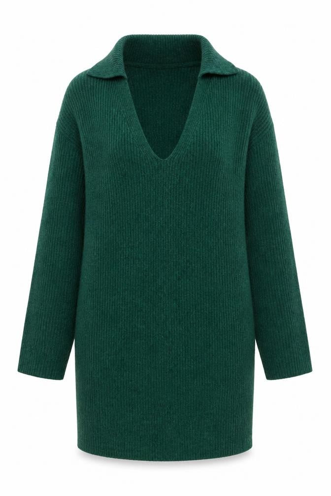 John Lewis Women’s Green Jumper Dress, M, Cosy Knit