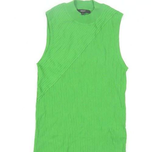 Next Women's Green Sleeveless Mock Neck Tank