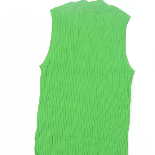 Next Women's Green Sleeveless Mock Neck Tank