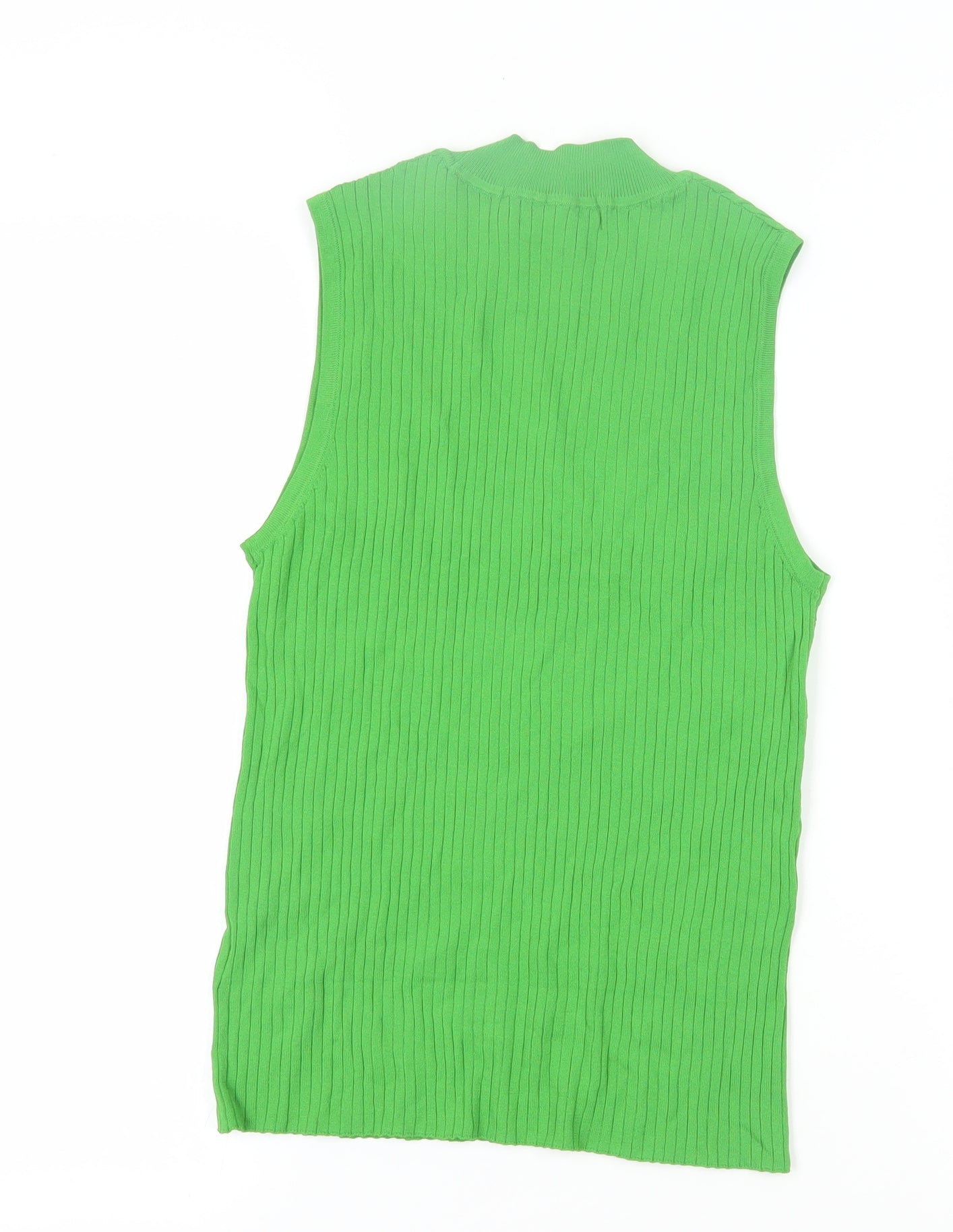 Next Women's Green Sleeveless Mock Neck Tank