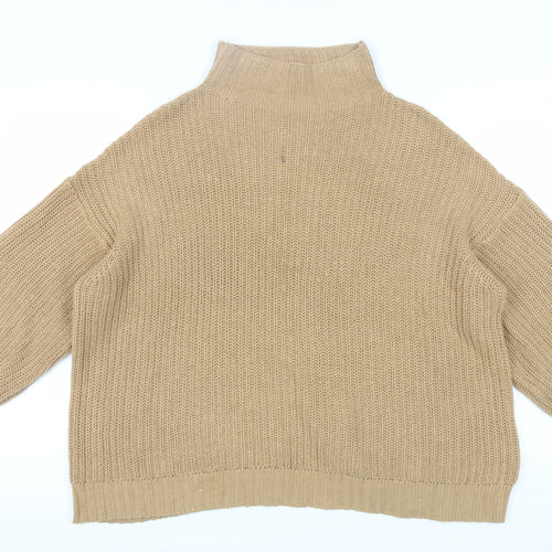 American Eagle Women's Beige High Neck Pullover M