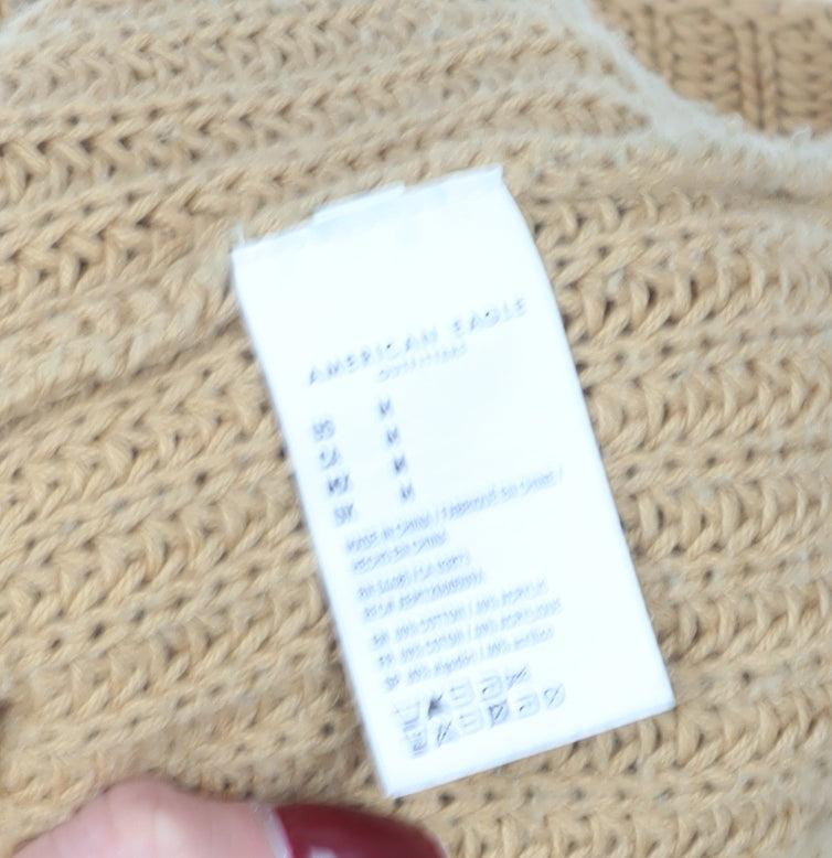 American Eagle Women's Beige High Neck Pullover M