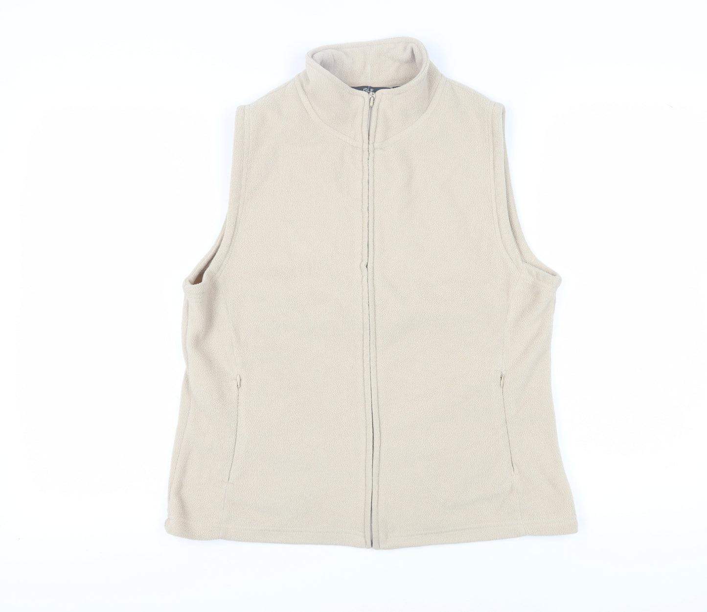 Isle Essentials Women's Beige Fleece Waistcoat M