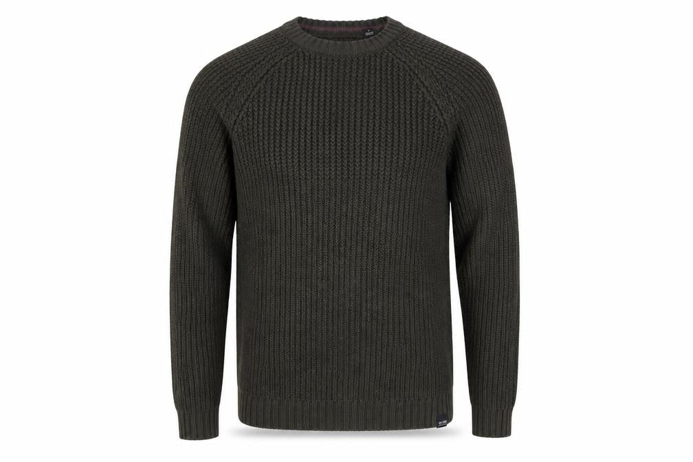 Front view of Only & Sons Men’s Green Chunky-Knit jumper M
