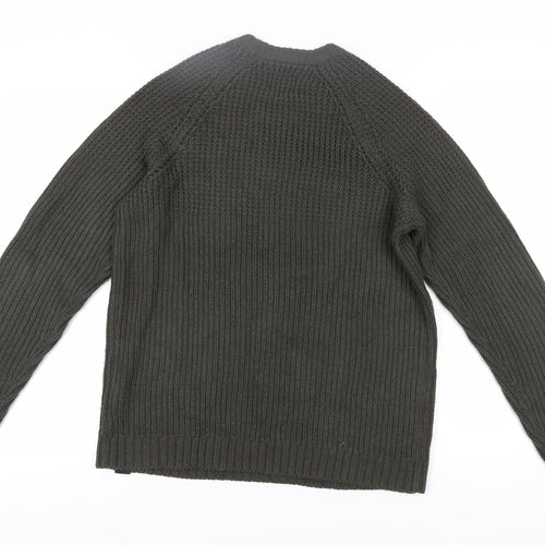 Only & Sons Men’s Green Chunky-Knit Pullover Jumper M