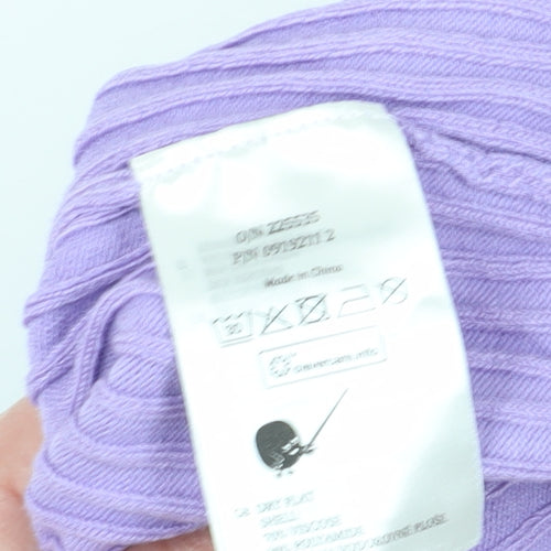 Monki Women's Purple Cropped Knit Blouse M